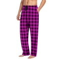 thumbnail image 1 of snilers Pajama Pants Men Fashion Casual Lounge Plaid Pants Drawstring Elastic Waist Trousers Straight Leg Sweatpants with Pockets, 1 of 6