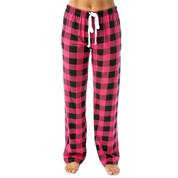 snilers Plus Size Pants for Women Drawstring High Waisted Straight Leg Sweatpants Casual Fashion Lightweight Plaid Pajama Trousers L