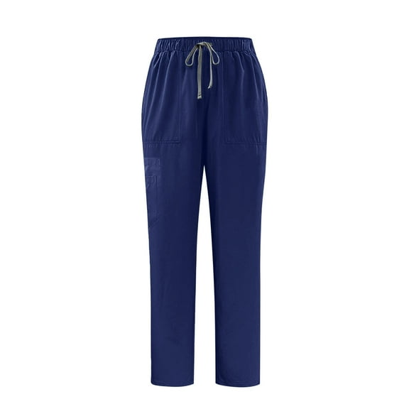 snilers Scrubs Pants for Women Men Straight Leg Sweatpants Casual Elastic Waist Drawstring Loose Trousers with Pockets