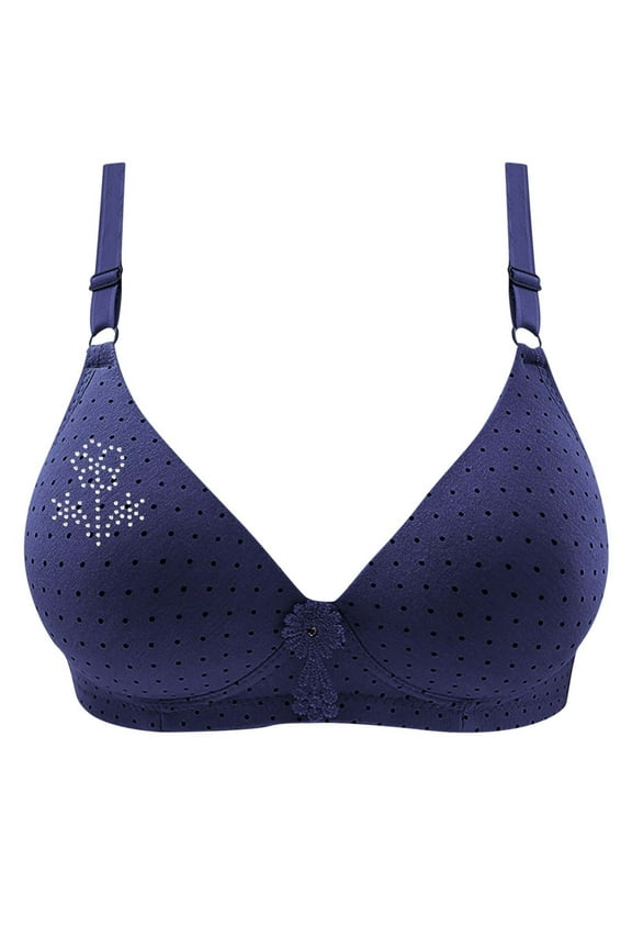 Seamless Bra for Women No Underwire Comfort Push Up Bras Cute Polka Point Convertible Sport Everyday Bra