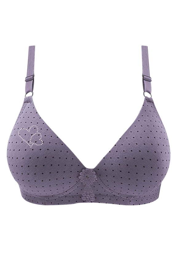 Seamless Bra for Women No Underwire Comfort Push Up Bras Cute Polka Point Convertible Sport Everyday Bra