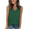 thumbnail image 1 of snilers Tank Tops for Women Stretchy V Neck Pullover Lightweight Going Out Sleeveless Shirts Lightweight Vacation Tunic Tops, 1 of 6