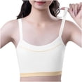 thumbnail image 1 of snilers Teen Girls Bras Racerback Wireless Bras Soft Spaghetti Strap Support Lift Seamless Bras Comfort Daily Bras Breathable, 1 of 7