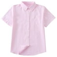 thumbnail image 1 of snilers Teens Boy Girls Shirts Short Sleeve Button Up Blouses Multicolour Basic Lapel Shirt Summer Casual Trendy Tops 10-16Y, 1 of 3