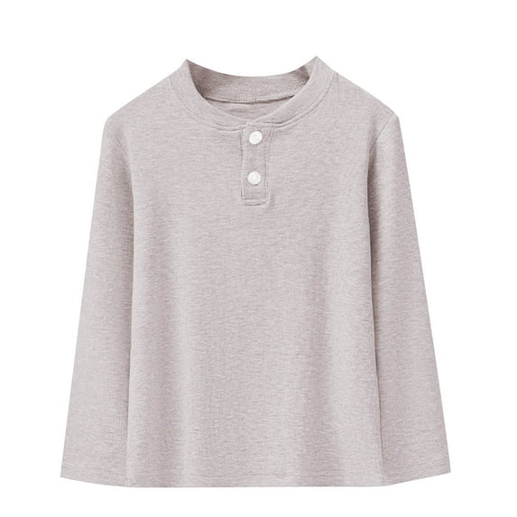 snilers Toddler Boys Long Sleeve Shirts Casual Loose Button Henley Shirt Soft Comfortable Crewneck Sweatshirt Tops Winter Clothing Size 10-11Years