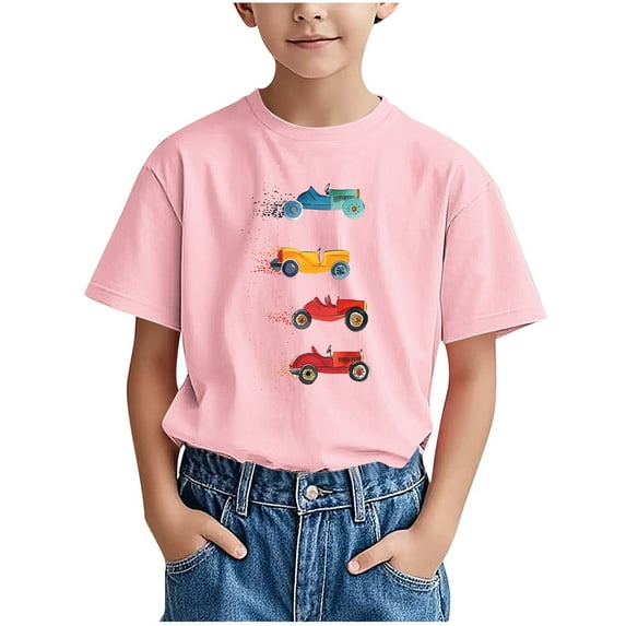 snilers Toddler Boys T Shirts Short Sleeve Crewneck Pullover Funny Cute Graphic Print Summer Casual Tees 3-15Y