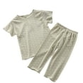 thumbnail image 1 of snilers Toddler Girls Clothes 2 Piece Summer Outfits Short Sleeve T Shirts and Long Pants Sets Polka Dots Kids Clothing Set Size 6 Months-6 Years, 1 of 3