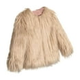thumbnail image 1 of snilers Toddler Girls Jacket for Fashion Fluffy Faux Furs Winter Coat Long Sleeve Open Front Cardigan Lightweight Casual Outerwear Size 100, 1 of 2