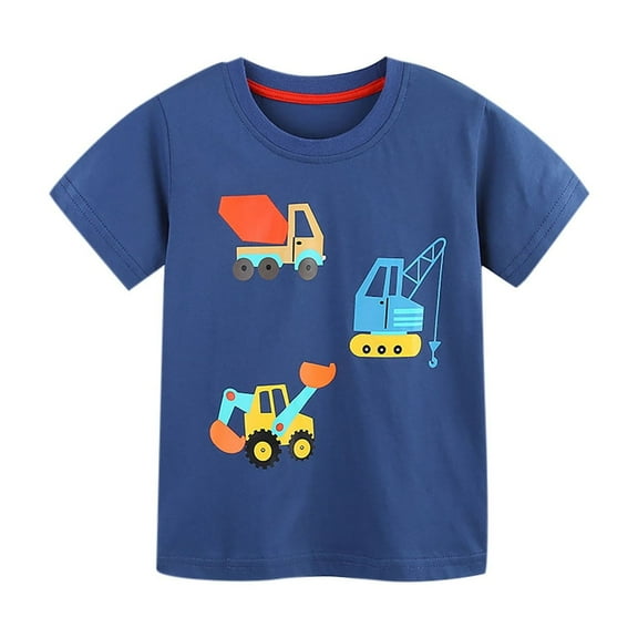 snilers Toddler Kids Boys T Shirt Short Sleeve Funny Truck Car Tractor Excavator Tee Shirts Summer Basic Tops