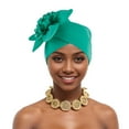 thumbnail image 1 of snilers Turbans for Women African Turban Cap Soft Pre-Tied Flower Headwrap Hat Fashion Headscarf Beanie Cap Head Scarf, 1 of 2