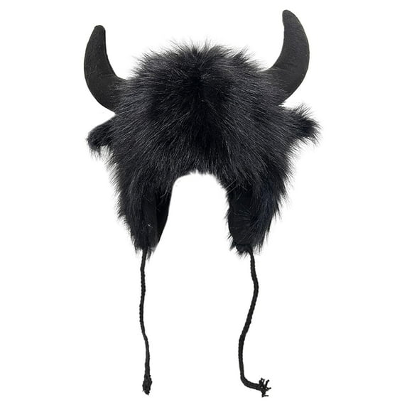 snilers Winter Hats for Women Men Fuzzy Faux Furs Warm Party Hat with Earflaps Fashion Vintage Solid Trapper Hat for Halloween Christmas