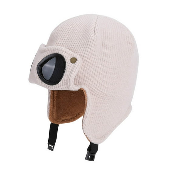 snilers Winter Hats for Boys Girls Kids Thickened Warm Beanie with Earflaps Soft Cozy Ribbed Knit Fleece Lined Ski Cap for Outdoor Cold Weather Size 6-13 Years