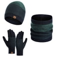 thumbnail image 1 of snilers Winter Hats for Men Knitted Beanies Hats and Gloves Scarf 3 Piece Outfits Soft Comfy Warm Ski Hats Gloves Neck Warmer Set for Outdoor Cold Weather, 1 of 7