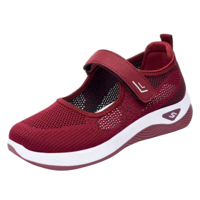 snilers Women's Working Shoes Breathable Woven Mesh Athletic Shoes