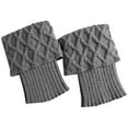 thumbnail image 1 of snilers Womens Boot Cuffs Crochet Knitted Boot Socks Short Stretch Leg Warmers Boot Topper Socks for Girls Multicolour, 1 of 5