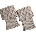 thumbnail image 1 of snilers Womens Boot Cuffs Crochet Knitted Boot Socks Short Stretch Leg Warmers Boot Topper Socks for Girls Multicolour, 1 of 5