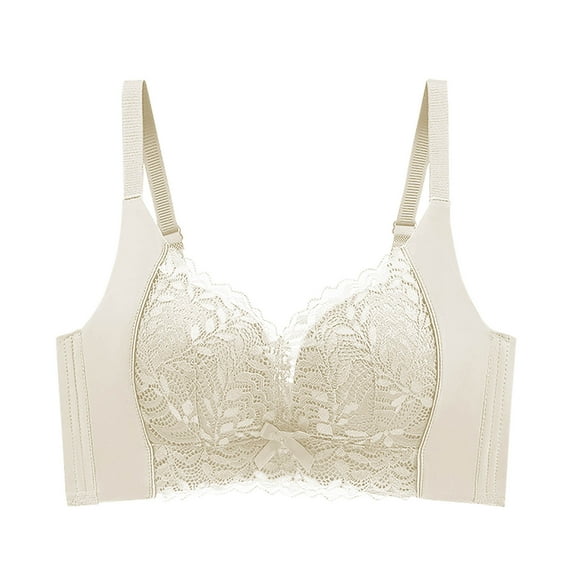 snilers Womens Bras No Underwire Seamless Padded Everyday Bras V Neck Lace Sports Bralettes Adjustable Straps Push up Bra