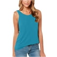 thumbnail image 1 of snilers Womens Tank Tops V Neck Solid Color Sleeveless Tees Sexy Open Back Shirt Loose Fit Casual Twist Backless Tops Big Sale, 1 of 4