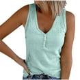 thumbnail image 1 of snilers Womens V Neck Tank Tops Summer Ribbed Sleeveless Henley Shirts Casual Loose Button Down Cami Knit Tee Shirts, 1 of 4