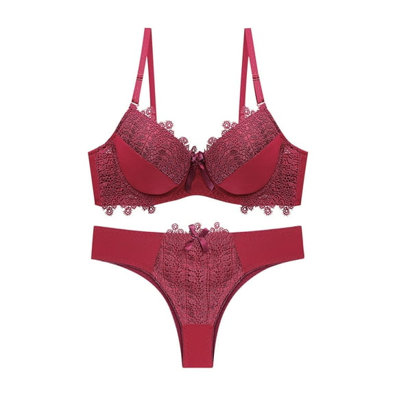 snilers Bras for Women 2 Piece Sets Lace Push Up Bras and Panty Set Underwire Bralettes and Underwear Set Outfits