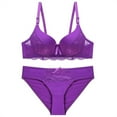 thumbnail image 1 of snilers Womens Bras Sets Underwire Push Up Bra and Underwear Sets Lace Everyday Bras with Panty Matching 2 Piece Sets, 1 of 1