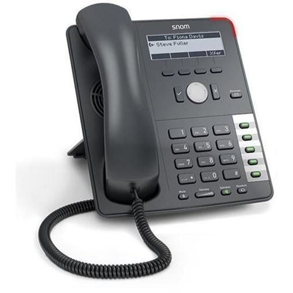 snom D712 - VoIP phone - 3-way call capability - SIP, RTCP, SRTP - 4 lines - black