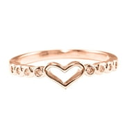 snorda Rose Gold Diamond Ring Natural White Romantic Wedding Jewelry