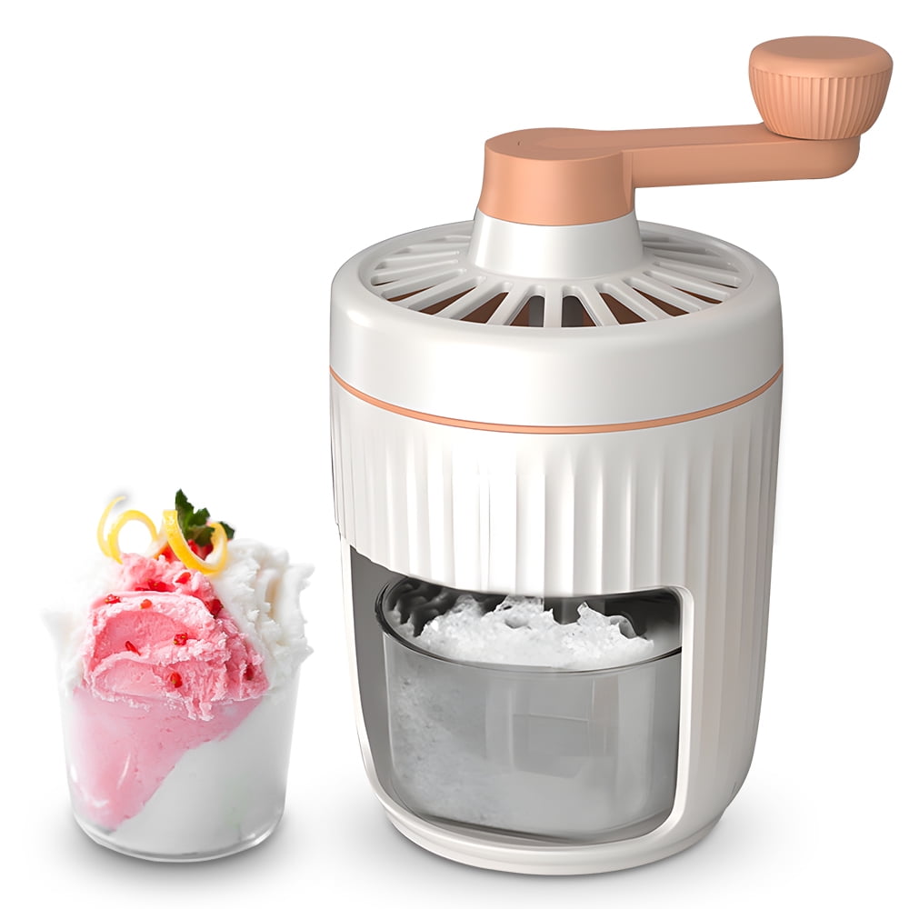 snow cone maker machine Home Shaved Ice Machine - Hand Crank Slushie Maker Machine with Free Ice Cube Tray Portable Snow Cone Machine with Stainless Steel Blades for Ice Cream /