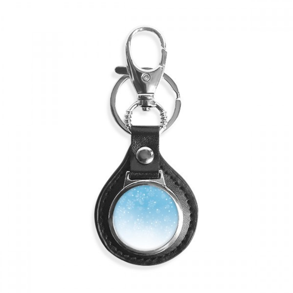 snow snowflake weather blue key link chain keyholder finder hook metal