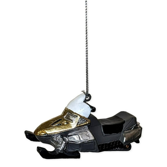 snowmobile christmas tree ornament, 3.5" long, by midwest cbk