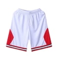 thumbnail image 1 of snowsong Basketball Shorts Gym Shorts Men Men's Athletic Basketball Shorts Mesh Activewear With Pockets Mens Shorts White 1 M, 1 of 4