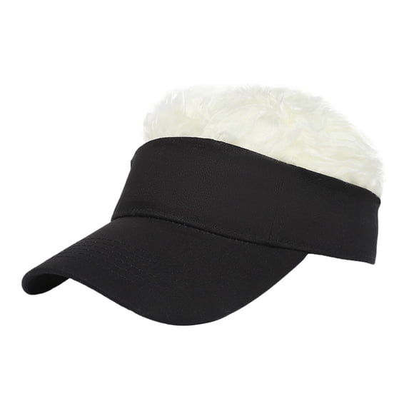 snowsong Funny Hats for Men,2024 Hot Selling Men's Solid Comfortable Soft Personalized Fashion Street Wig Baseball Cap,2024 Hat with Hair,Crazy hat,Wig Hat, Beige One Size