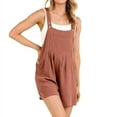 thumbnail image 1 of snowsong Jumpsuits For Women Womens Overalls Women's Short Overalls Summer Casual Adjustable Strap Loose Linen Short Bib Overalls Jumpsuit Rompers Pants For Women Red XL, 1 of 8