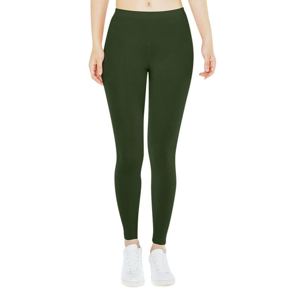 snowsong Leggings For Women Yoga Pants Women Women Low Waisted Opaque Soft Yoga Waisted Slim Pants Solid Length Pants Womens Pants Army Green L