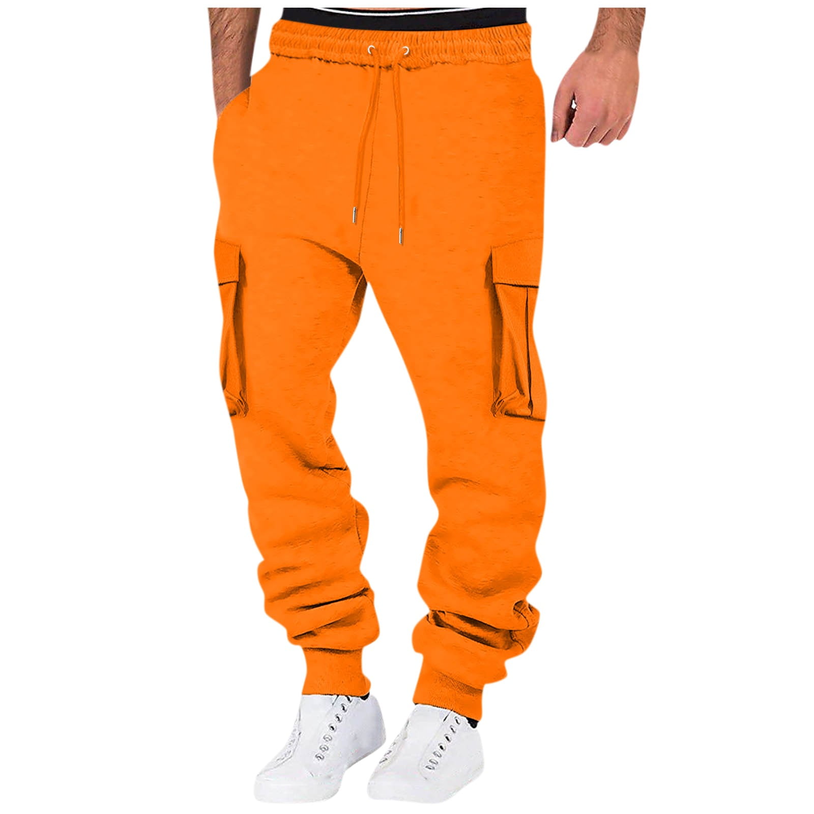 Pink Cargo Pants Mens Autumn And Winter High Street Fashion Leisure Loose  Sports Outdoor Running Sweater Pants Trousers Pants Daily And Sports 
