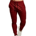 thumbnail image 1 of snowsong Men's Pants Mens Sweatpants Men's Sports Pants Casual Pants Men's Solid Color Versatile Running Training Fitness Pants Lounge Pants Red XL, 1 of 3