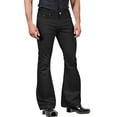 thumbnail image 1 of snowsong Men's Pants Work Pants For Men Fashion Mens Casual Solid Color Pocket Suit Pant Bell Bottoms Casual Pants Suit Pants For Men Black XL, 1 of 6