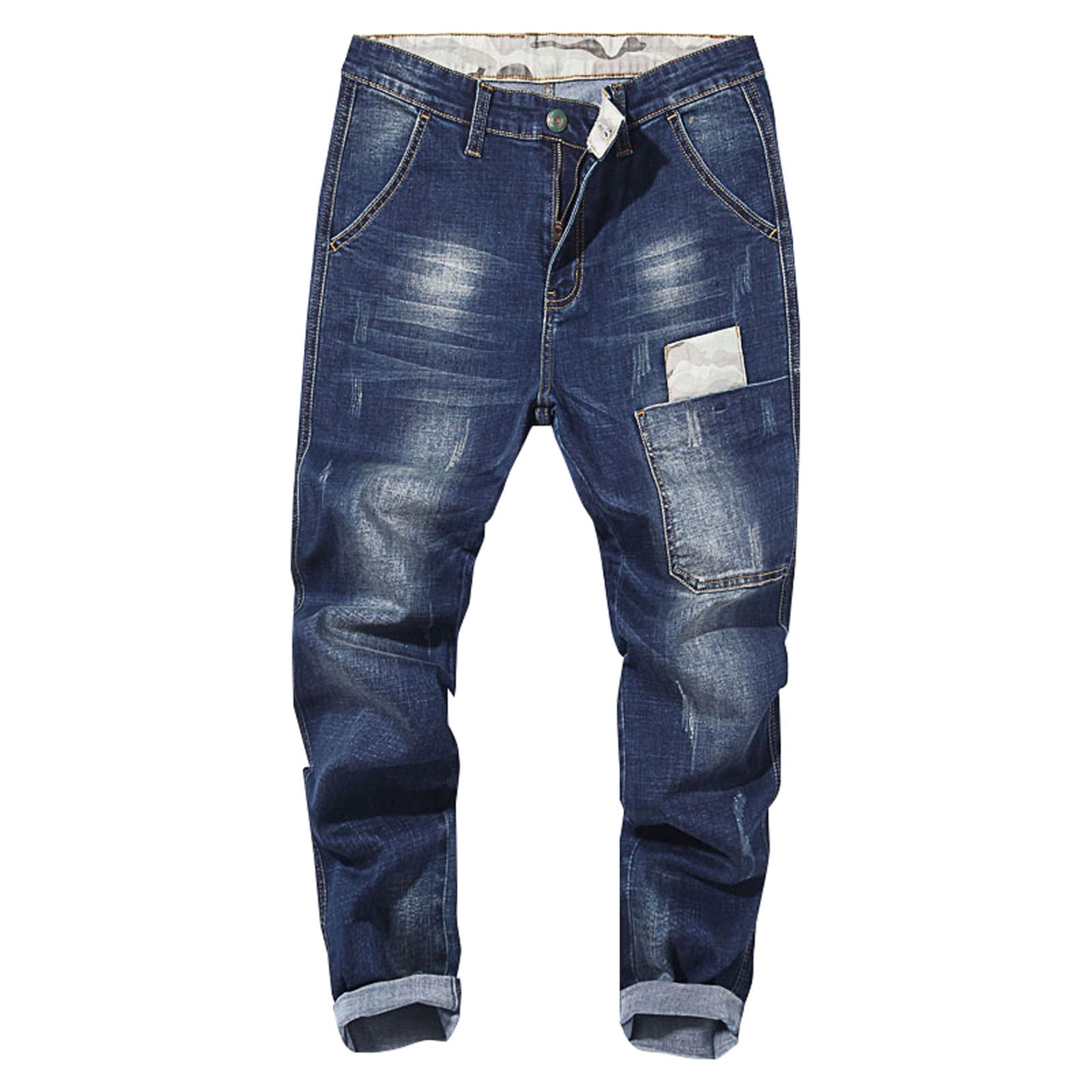 snowsong Mens Jeans Joggers For Men Men's Casual Loose Denim Work Pants