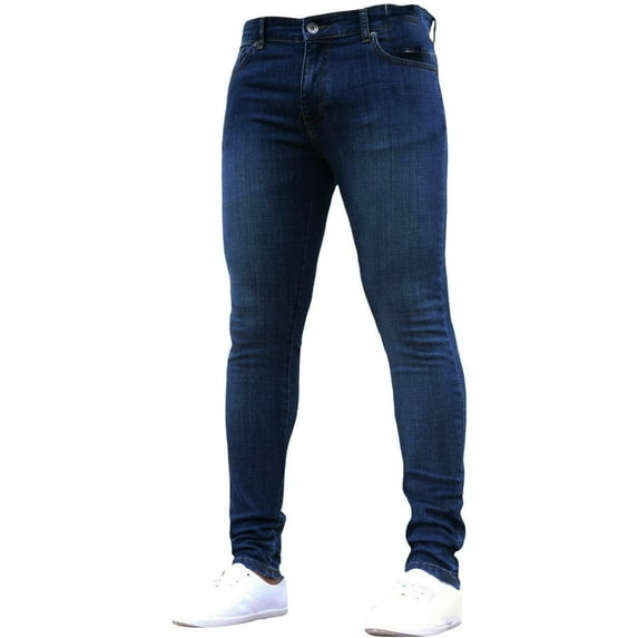 snowsong Mens Jeans Joggers For Men Men's Color Denim Cotton Vintage Wash Work Trousers Jeans Pants Mens Pants Dark blue 4XL
