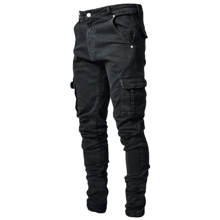 メンズウェア RUFFLOG WAIST BELT LONG PANTS BLACK Men's Pants with Elastic Waist and Belt Loops | LAPG