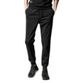 thumbnail image 1 of snowsong Mens Pants Mens Sweat Pants Fashion Feet Pants Solid Casual Sports Mens Pocket Trousers Beam Drawstring Men's Pants Joggers For Men Black S, 1 of 6