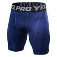thumbnail image 1 of snowsong Mens Shorts Gym Shorts Men Mens Simple Exercise Tight Fitness Running Stretch Basketball Base Training Compression Pants Fitness Pants Short Pants Workout Shorts Men Navy M, 1 of 4