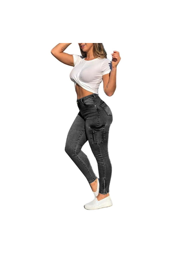 Skinny Jeans for Women,2024 Hot-selling Women's Breathable Elastic Fashionable Versatile Slimming High-Waist Denim Long Pants,Jeans for Women,Petite Jeans,Stretchy Jeans, Black S