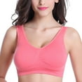 thumbnail image 1 of snowsong Sports Bras,Bras for Women Large Size Underwear No Steel Ring Thin Style Bra Sports Yoga Underwear No Binding Underwear Bralettes for Women,Wireless Bra,Seamless Bras Watermelon red XL, 1 of 3