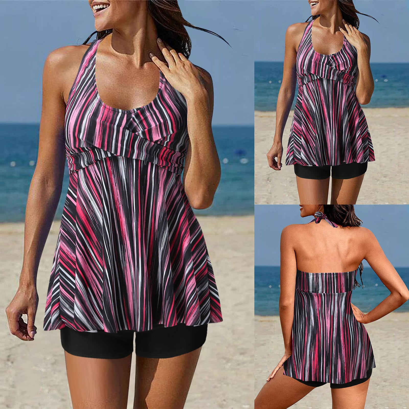 ZAFUL Women's Tankini Swimsuits Tummy Control Two Piece - View #13