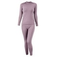 thumbnail image 1 of snowsong Thermal Underwear for Women,2024 Hot Women's Solid Fitted Cotton Wool Thermal Long Sleeve Long Pants Underwear Set,Pajamas Set,Undershirts Long Sleeve,Thermal Suit,(Clearance) Blue L, 1 of 3