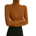 thumbnail image 1 of snowsong Thermal Underwear for Women,2024 New Women's Casual Solid High Neck Slim Warm Long Sleeve Top Bottom Shirt,Knit Top,Undershirts Long Sleeve,Casual Tops, D One Size, 1 of 4