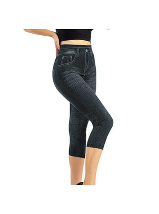 ELISS Women's Plus Size Jeans Look Jeggings Stretch High Waisted Denim  Skinny Pull-on Leggings with Pockets (1X-4X), Black, X-Large : :  Clothing, Shoes & Accessories