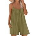 thumbnail image 1 of snowsong Women's Jumpsuits, Rompers and Overalls,2024 New Women's Solid Casual Pocket Suspender Short Jumpsuit,Jumpsuits for Women,Plus Size Jumpsuit,Jumpsuits Casual,(Clearance) Army Green L, 1 of 9