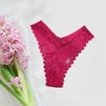 thumbnail image 1 of snowsong Womens Underwear,Hot 2024 Women's Comfortable Breathable Sexy Solid Low-waist Hollow out Lace Fun Thong,Thongs for Women,Low-waisted Underwear,Plus Size Underwear,(Reduction) Wine M, 1 of 9